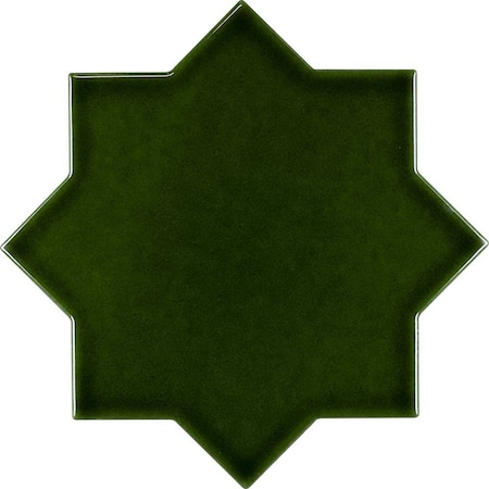 Apollo Tile Siena 5.35 in. x 5.35 in. Glossy Green Ceramic Star-Shaped Wall and Floor Tile 5.37 sqft/case, 27PK MOR88VERSTRA